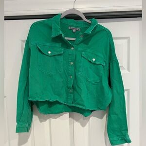 Signature8 Vibrant Green Button-Up Top